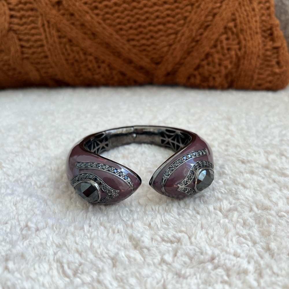 Elegant Purple and Silver Women's Bracelet